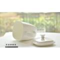 500ML, Bone china tumbler, pure white ceramic wake up cup with lid, coffee mug, thermo mug for office, porcelain drinkware