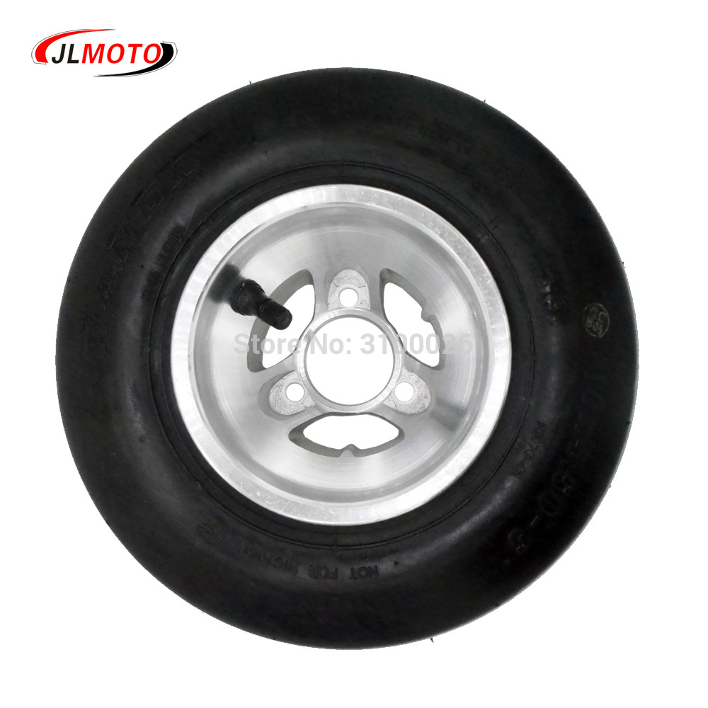 10x4.50-5 5 Inch Racing Wheel Tire with Alloy Aluminium Rim Fit For 168 Go Kart Buggy Front DIY ATV Quad Scooter Bike Parts