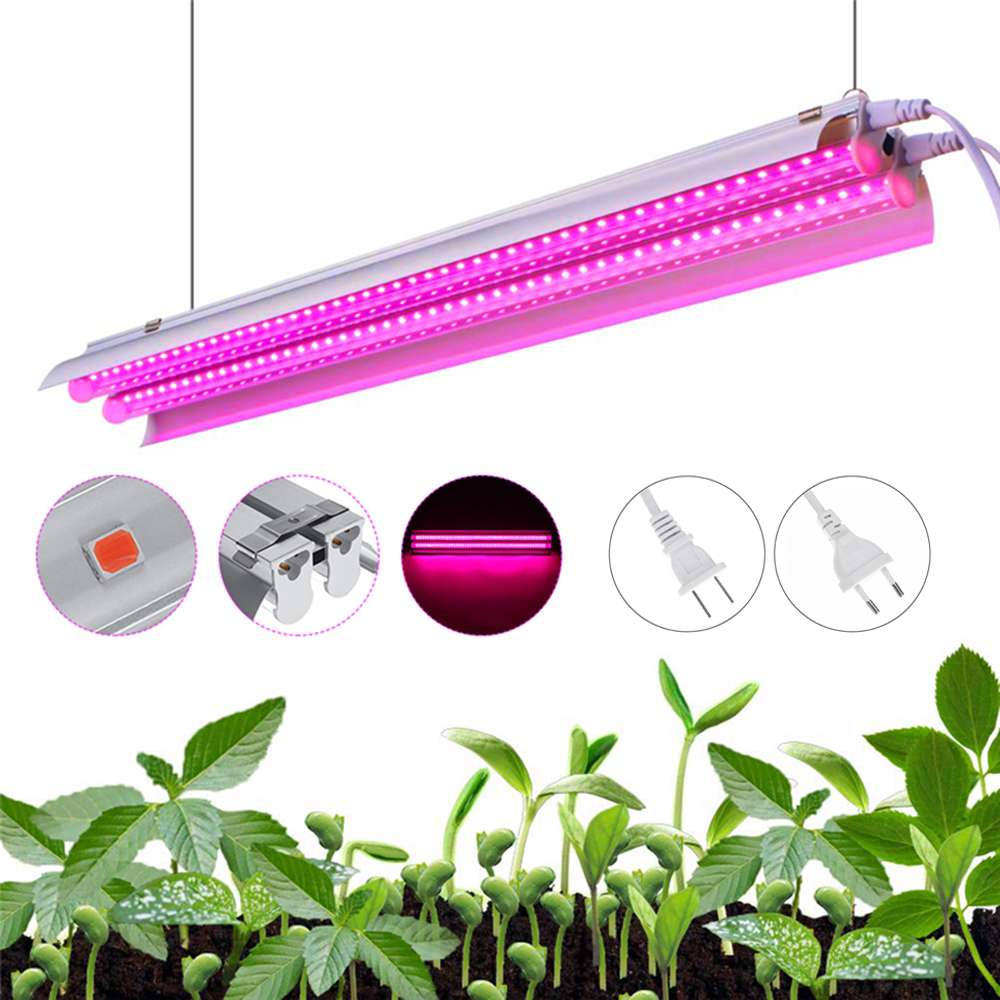 New LED Grow Lights 200W Full Spectrum Growing LED Lamp Lighting 50cm Double tube plant chandelier for Hydroponic Indoor Plants
