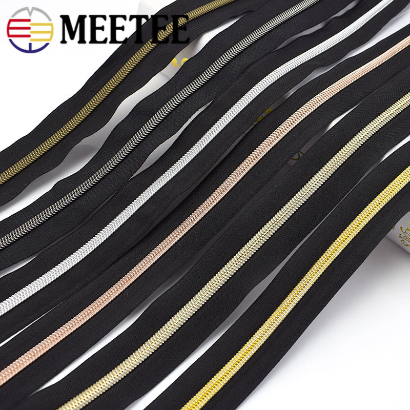 2/5/10m Eco-friendly 5# Nylon Zipper for Sewing DIY Zip Clothes Open-end Zippers Sports Coat Bag Garment Clothing Accessories