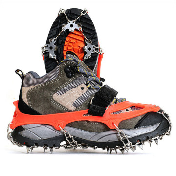 Outdoor Climbing Antiskid Crampons Winter Walk 18 Teeth Ice Fishing Snowshoes Manganese Steel Slip Shoe Covers