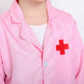 Kids Nurse Doctor Coat Cosplay Costumes Children Hospital Lab Jackets Robes Medical Uniform Role Play Halloween Stage Party Wear