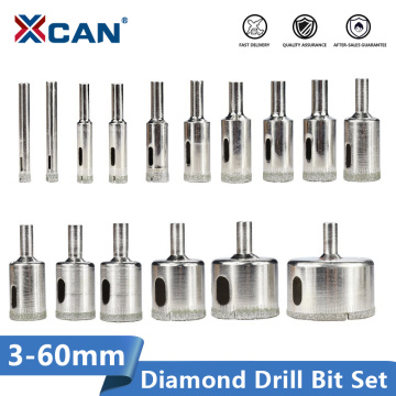 XCAN Diamond Coated Drill Bit 3-60mm for Tile Marble Glass Ceramic Hole Saw Drill Diamond Core Bit