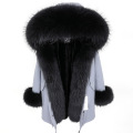 Winter Women's long coat, Raccoon fur collar, Warm and thick real natural Fur coat, Parka Women's coat Women's jacket Fur