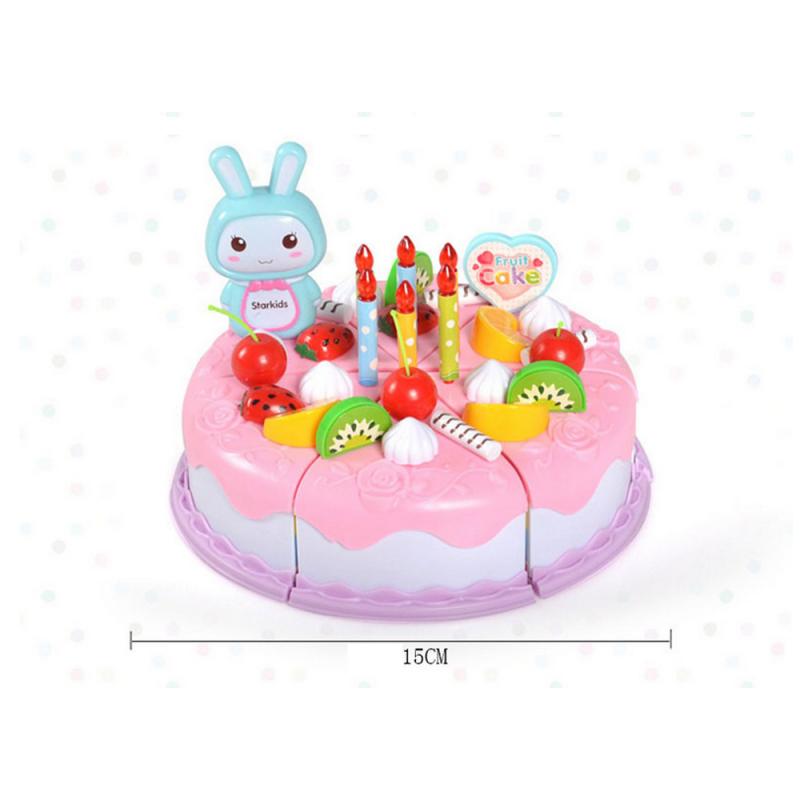 37/17pcs Cake Toy Kitchen Toys Kid Pretend Role Play Toys Kitchen Food Pretend Play Cutting Fruit Birthday Toys Educational Toy