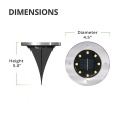 12Pack Solar Path Lights 8 LED Solar Power Buried Light Ground Lamp Outdoor Path Way Garden Decking Underground Lamps