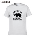 TARCHIA 2021 Fashion Summer Save Chubby Unicorns t-shirt Cotton Tops Tees Men Short Sleeve Boy Casual Homme Tshirt T Shirt Plus