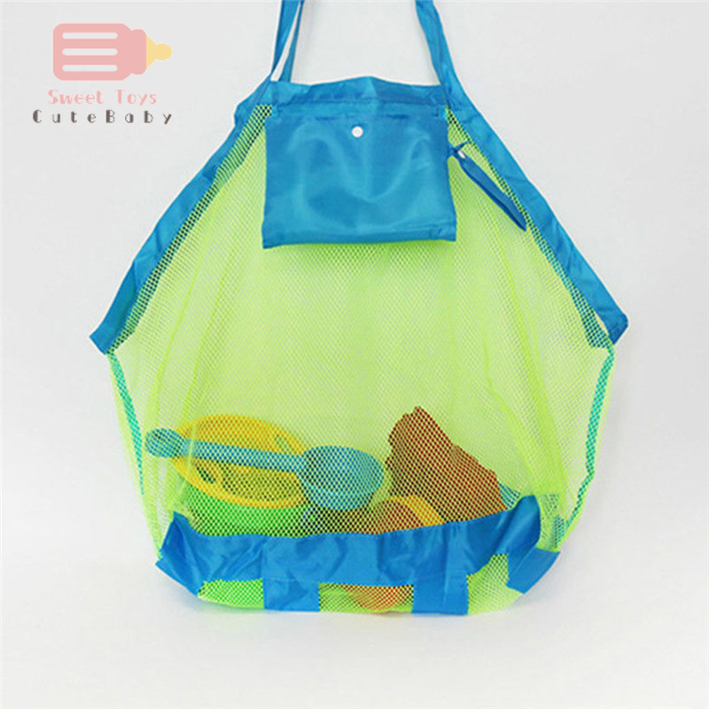 Beach Toys Mesh Sand Away Bag Outdoor Mom Baby Beach Toys Bag Summer Digging Sand Tool Sundries Storage Hand Bags Big Size