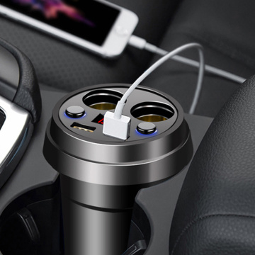 ACCNIC Car Charger Cup Phone Holder Cigarette Lighter Sockets Power Adapter with Dual USB Ports LED for iPhone Android