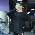 Plus Size L-4XL Long Sleeve Women Yoga Shirts Loose Gym Clothing Sportswear Quick-Dry Fitness Shirts Sport Yoga large Crop Tops