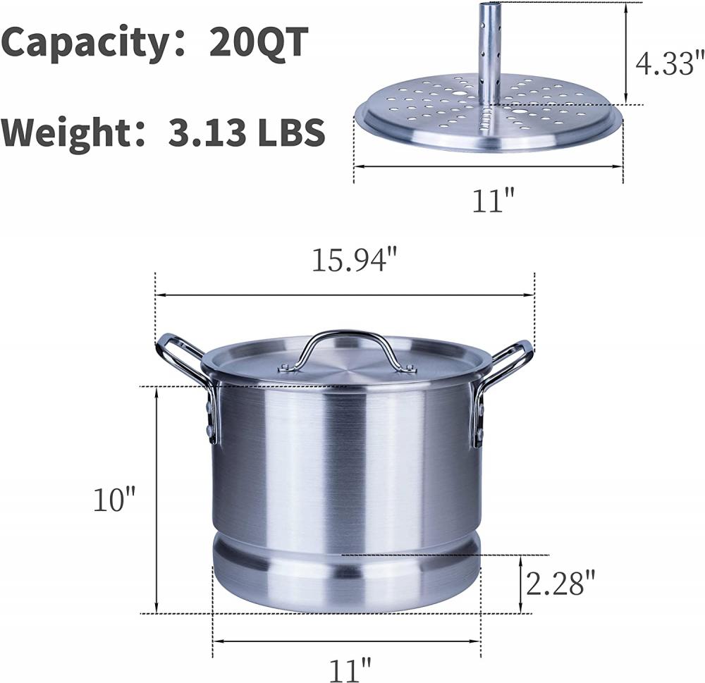 32 Quart Aluminum Tamale Steamer Pot