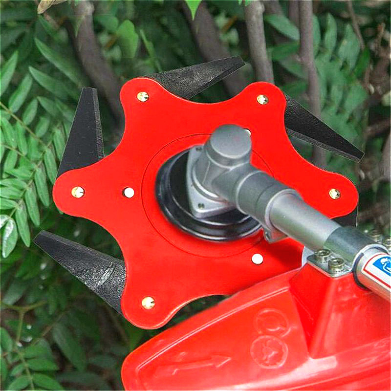 6-Tooth Brush Cutter Trimmer Mowing Blade Cutter 6 Steel Grass Steel Blade Razor 65Mn Lawn Mower For 99% Cutting Hea