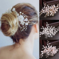 Bridesmaid Side Comb Wedding Party Bridal Jewelry Accessories Luxury Pearl Flower Crystal Hair Pins Clips Headwear