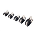 48 PCS Car Rubber Cushion Pipe Clamps Stainless Steel Clamps Auto Booster Cable Clip for car, home appliance line