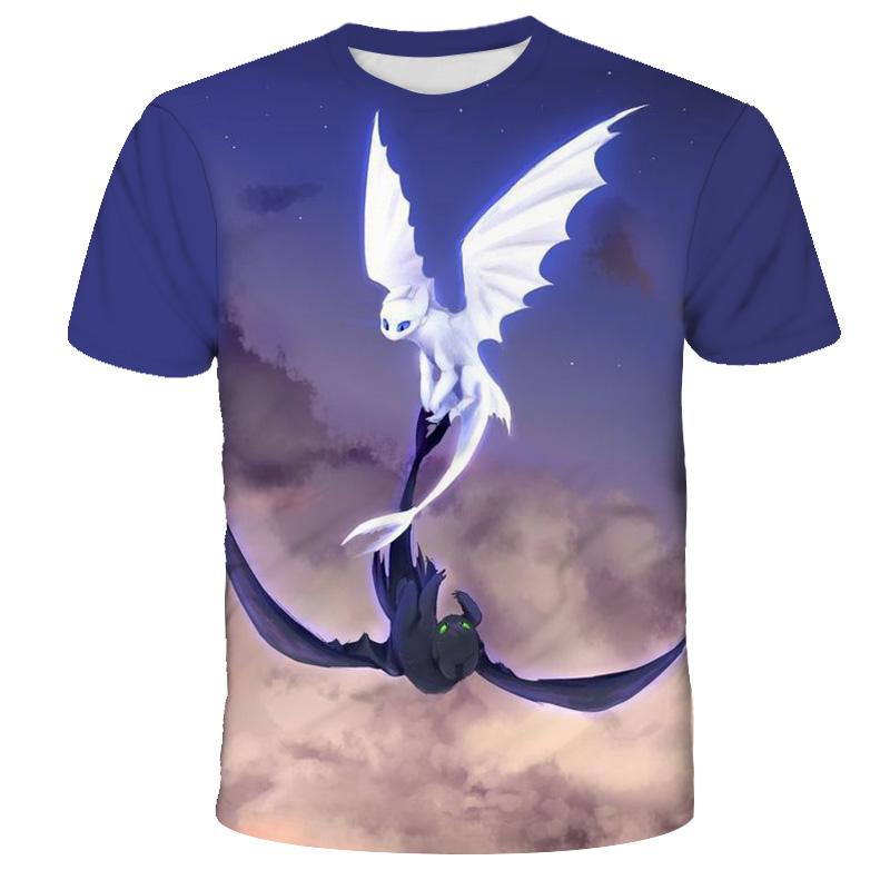 Fashion Summer Boys T Shirt How To Train Your Dragon 3D Kids tshirt 3D Print Tshirt For Girls Cartoon Tops Tees children Clothes