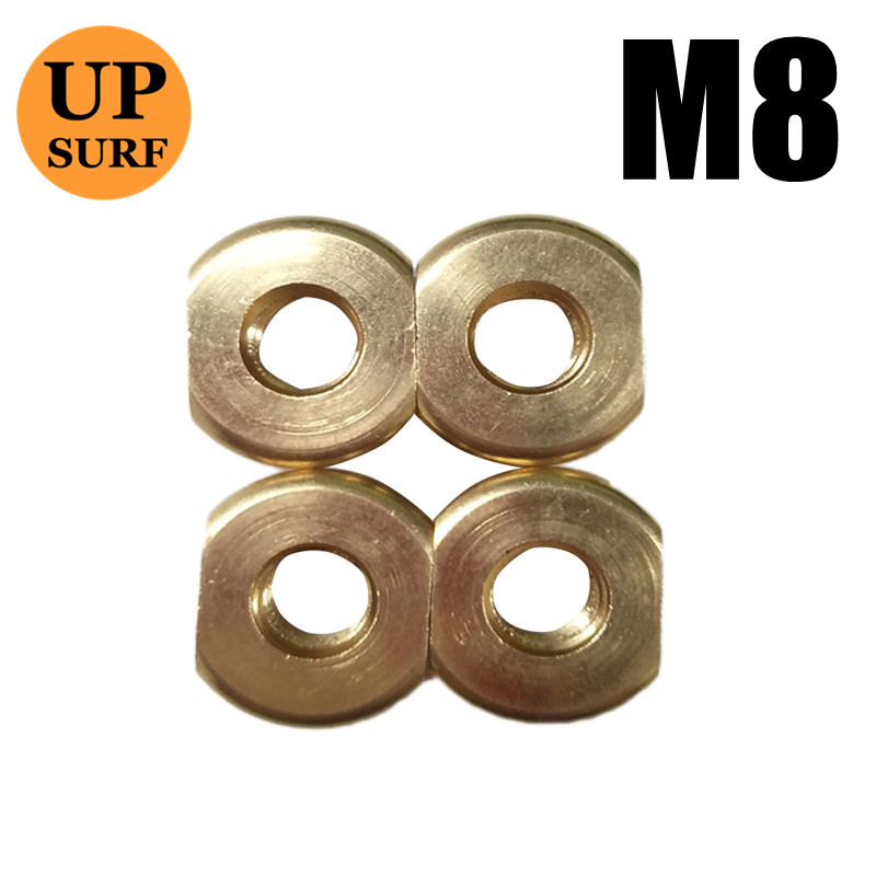 4 PCS New Hot M8 / M6 Hydrofoil Mounting Brass T-Nuts For Water Sports Surfing All Hydrofoil Tracks Surfing Outdoor Accessories