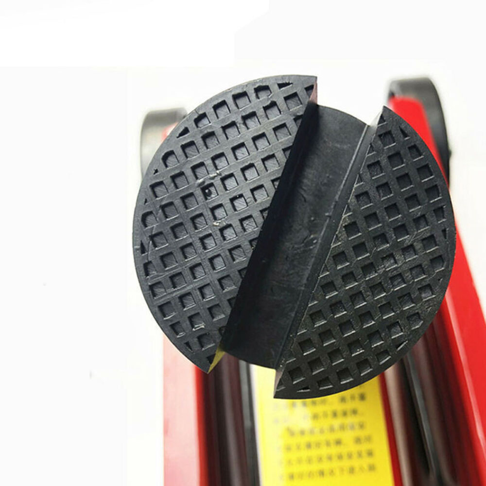 1pc Car Rubber Slotted Rail Adapter Mat Hydraulic Floor Jack Guard Protector Pad Stand Automotive Tools Supplies Auto Accessorie