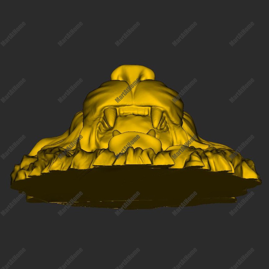 3D Model STL File Round Carving Drawing Lion head model for CNC Router Engraving & 3D Printing