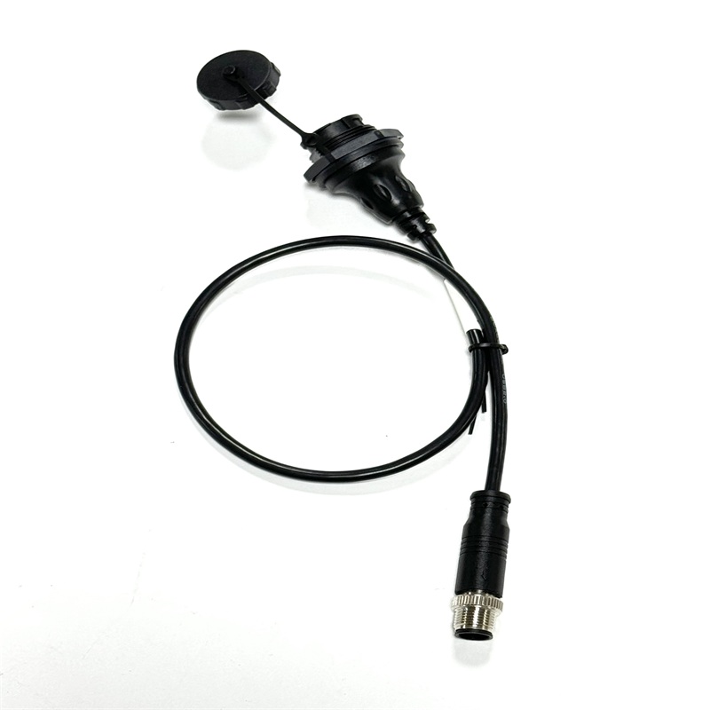M12 4Pin D Code Male to USB AF Female Panel Mount Waterproof Data Cable