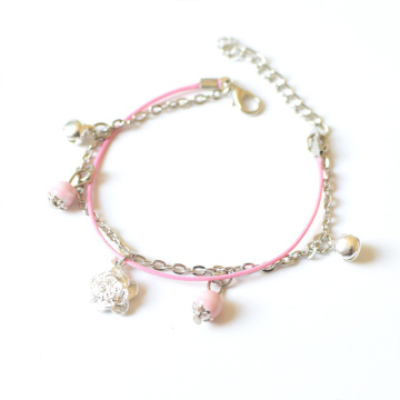 Simple Korean Girl Little Fresh Girlfriends Pair Personality Bell Student Sen Department Peach Ceramic Bracelet Student Gift