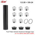 R-EP 1/2-28 Fuel Filter Solvent Trap for Napa 4003 Wix 24003 Aluminum Car 5/8-24 Fuel Storage Cups 14PCS Black Silver XH-6118