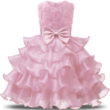 Flower Girls Princess First Birthday Outfits 1 and 2 Years Old Birthday Baby Toddler Dresses Clothes Vestido Infantil Para Festa