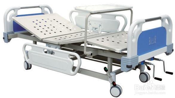 Medical bed with dining table