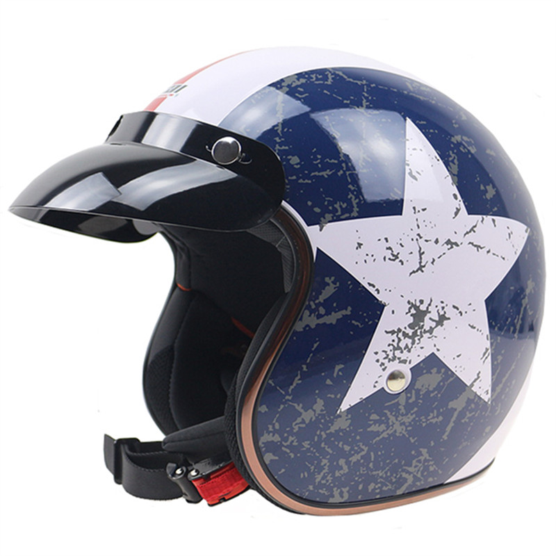Helmet with sunglasses 3/4 open face motorcycle helmet JIEKAI style motorbike helmet DOT JIS approved