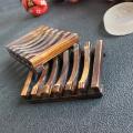 2pcs Bamboo Soap Dish Portable Storage Holder Woode Creative Wooden Natural Soap box Bamboo Tray Holder Bathroom Kitchen Holder