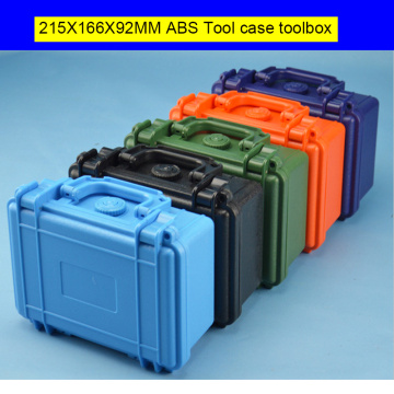 ABS Tool case toolbox Impact resistant sealed waterproof equipment camera case with pre-cut foam shipping free 215X166X92MM