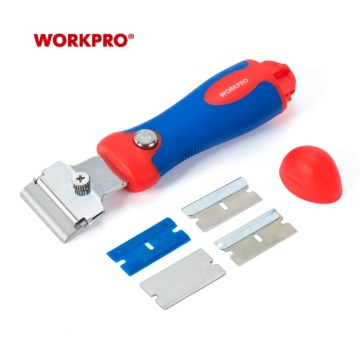 WORKPRO Safety Window Retractable Scraper With 4 Positions Grip Handle Window Glass Scraping Cutter Drawing Knife
