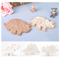 3PCS Dinosaur Cookies Cutter Mold Dinosaur Biscuit Embossing Mould Sugar craft Dessert Baking Silicone Mold for Sop
