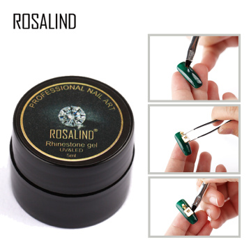 ROSALIND 5ml Rhinestone Gel UV Gel Nail Polish Adhesives Sticky Nail Varnish Decoration Tools Rhinestone Glue gel lacquer