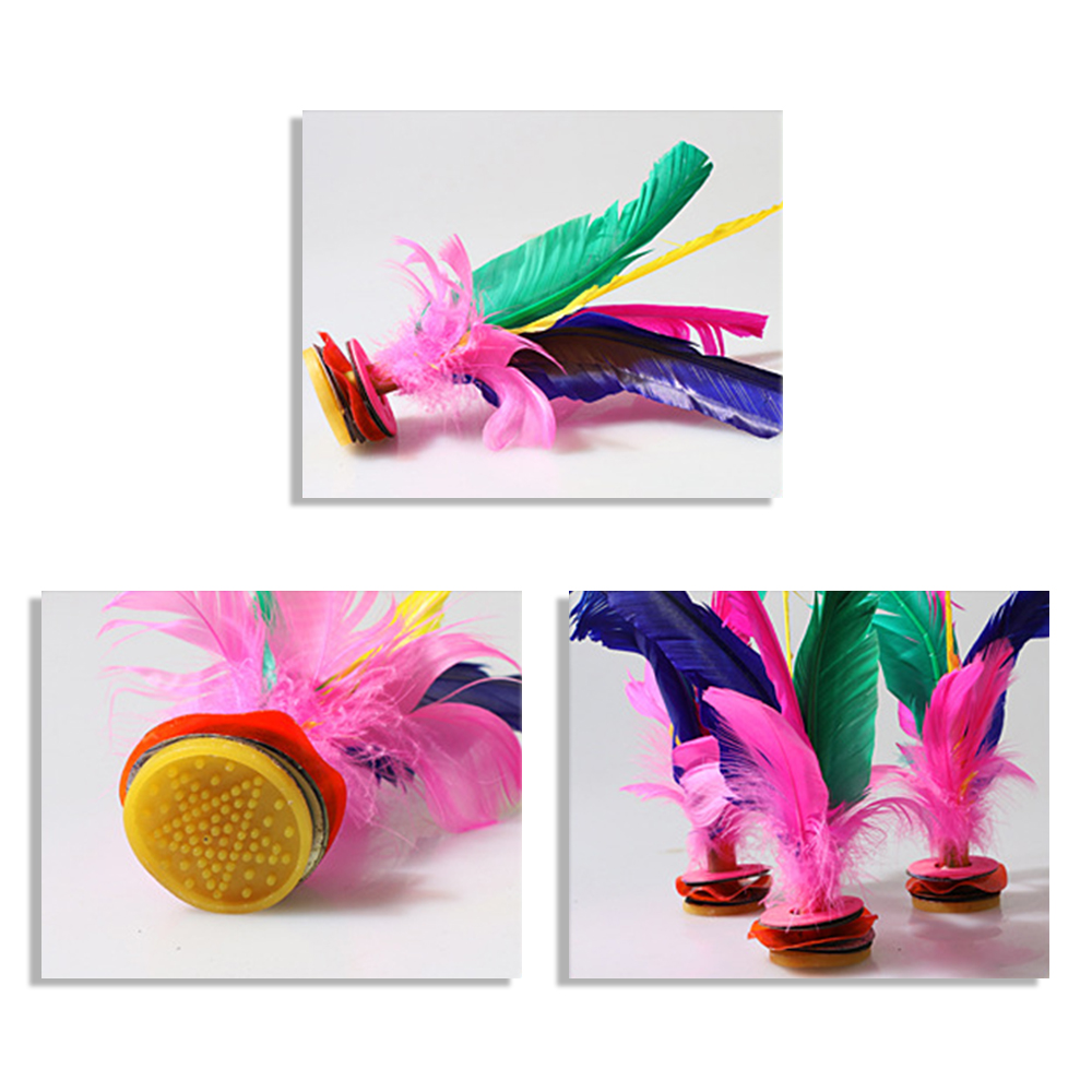 1Pc Colorful Chinese Jianzi Feather Kicking Shuttlecocks Foot Exercise Sports Game Feather Shuttlecock Ball Sports