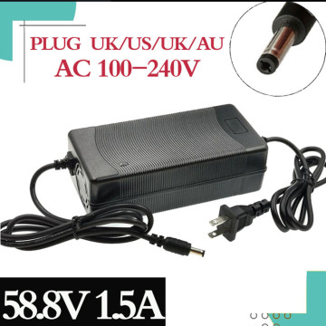 58.8V1.5A charger 58.8v 1.5A electric bike lithium battery charger for 14S lithium battery pack+Free shipping + high quality