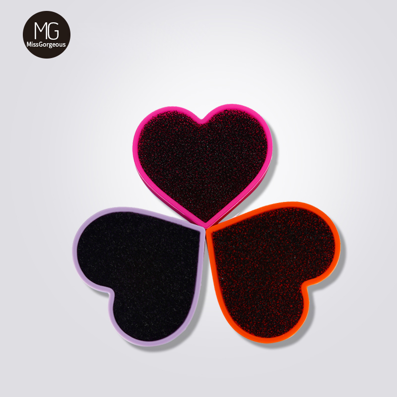 Miss Gorgeous Silicone Scrubbing Makeup Brushes Scrubber Makeup Sponge cosmetic Puff Cleaning Tool Dry Cleaner Board Heart-shape