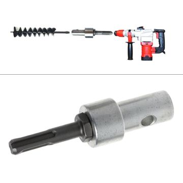 2 Round Pits 2 Slots Drill Bit Adapter For Electric Drill Convert to Earth Auger Head Connector Tool