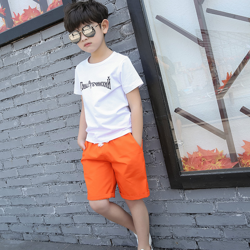 Summer Baby Boy Shorts 2020 Fashion Children Clothes Cotton Knee Length Shorts Toddler Kids Solid Trousers for 3-15T Teen Pants