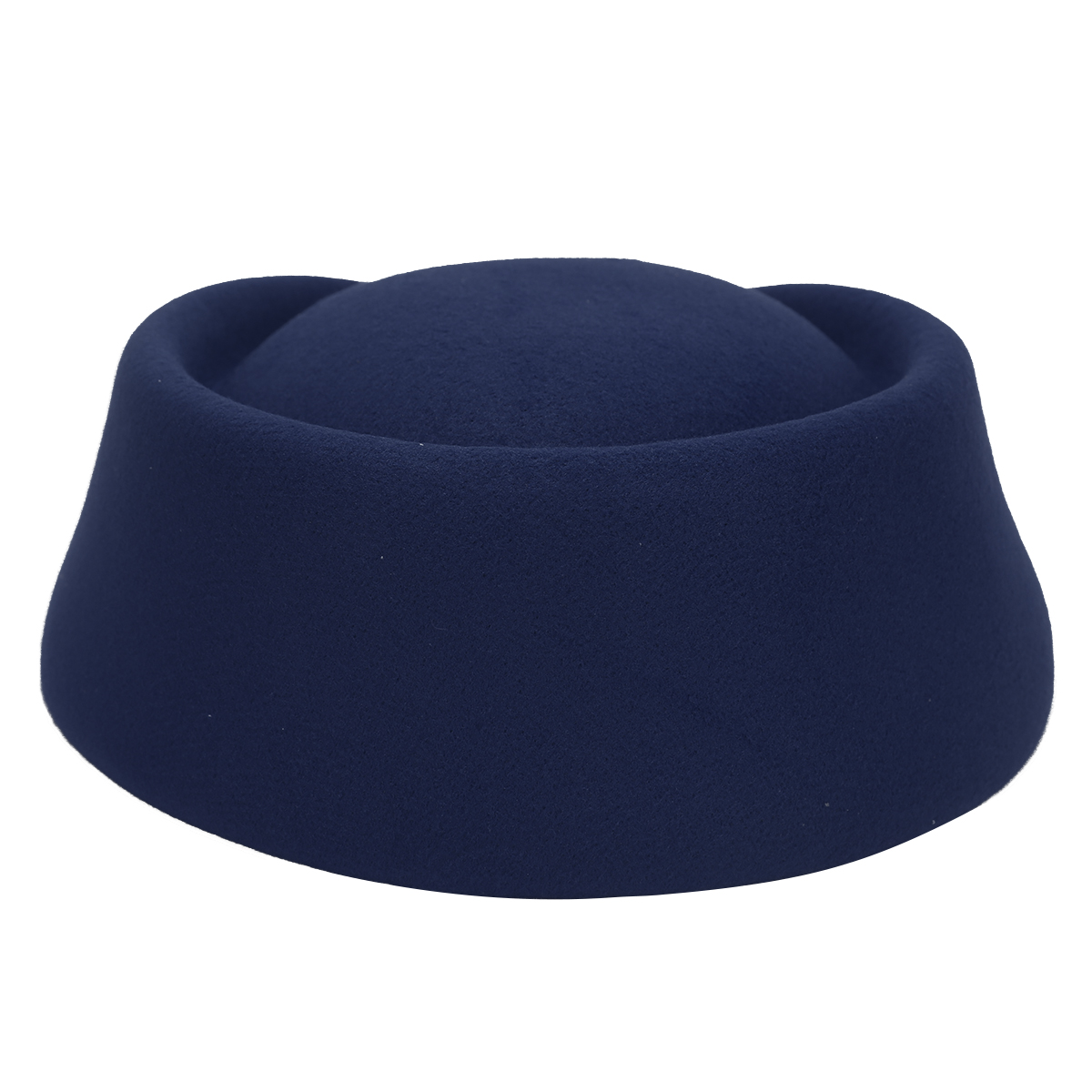 Airline Stewardess Cadet Formal Uniform Hat Caps Women Imitation Wool Felt Cap Ladies Pillbox Hats with Rope Air Hostesses Hat