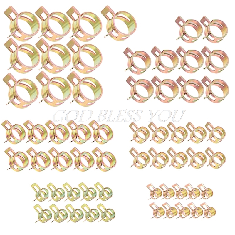 60Pcs Auto Car Spring Clip Fuel Oil Water Hoes Pipe Tube Clamp Fastener 6 Sizes Dropshipping