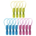 12Pcs/set Clothes Peg Clips Pins Hanging Rope Hanger Laundry Hangers Supplies