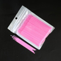 100Pcs/bag Eyelash Microbrushes Disposable Lash Removing Cotton Swab Makeup Eyelashes Extension Micro Brush