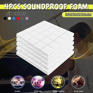 4PCS 50x50x5cm Studio Acoustic Foam Soundproof Foam Sound Absorption Treatment Panel Tile Wedge Protective Sponge