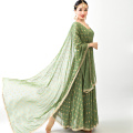 India Sarees For Woman Anna Dancing Performance Salwar Kameez Dress Beautiful Ethnic Style Silk Bronzing India Dress