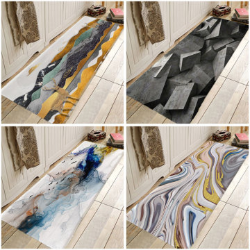 Concise abstract Carpet Kitchen Entrance Door Mat Anti-slip Floor Rug Bathroom Area Hallway Concise Floor Tile Design