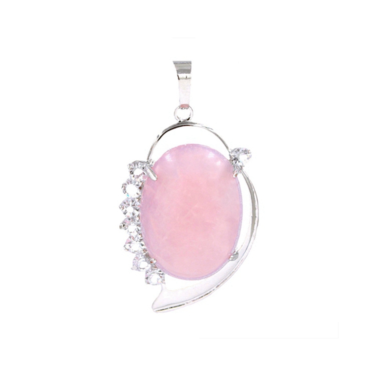 Natural Rose Quartz Healing Crystal Necklace ASTRYAS Heart Shaped Chakra Stone Reiki Pendant for Womens