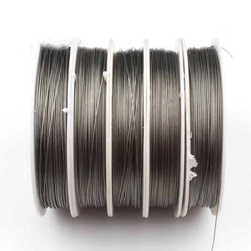 1 Roll/lots 0.3/0.45/0.5/0.6/0.8mm Resistant Strong Line Stainless Steel Wire Tiger Tail Beading Wire For Jewelry Making Finding