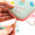 Portable Mini Zipper Hard Headphone Case Cute Cartoon Earphone Storage Bag Protective USB Cable Organizer