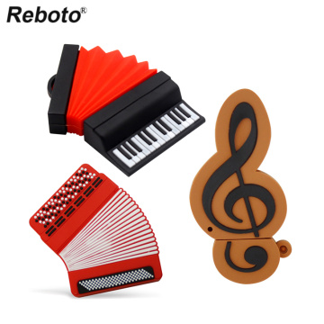 Reboto cartoon usb pendrive 64gb 32gb musical instrument guitar accordion music note usb flash drives 16GB Pendrive memoria usb