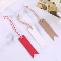 100pcs Blank Kraft Paper Gift Tags with Hemp Rope Wedding Party Favor Food Label Hang Price DIY Cards Craft
